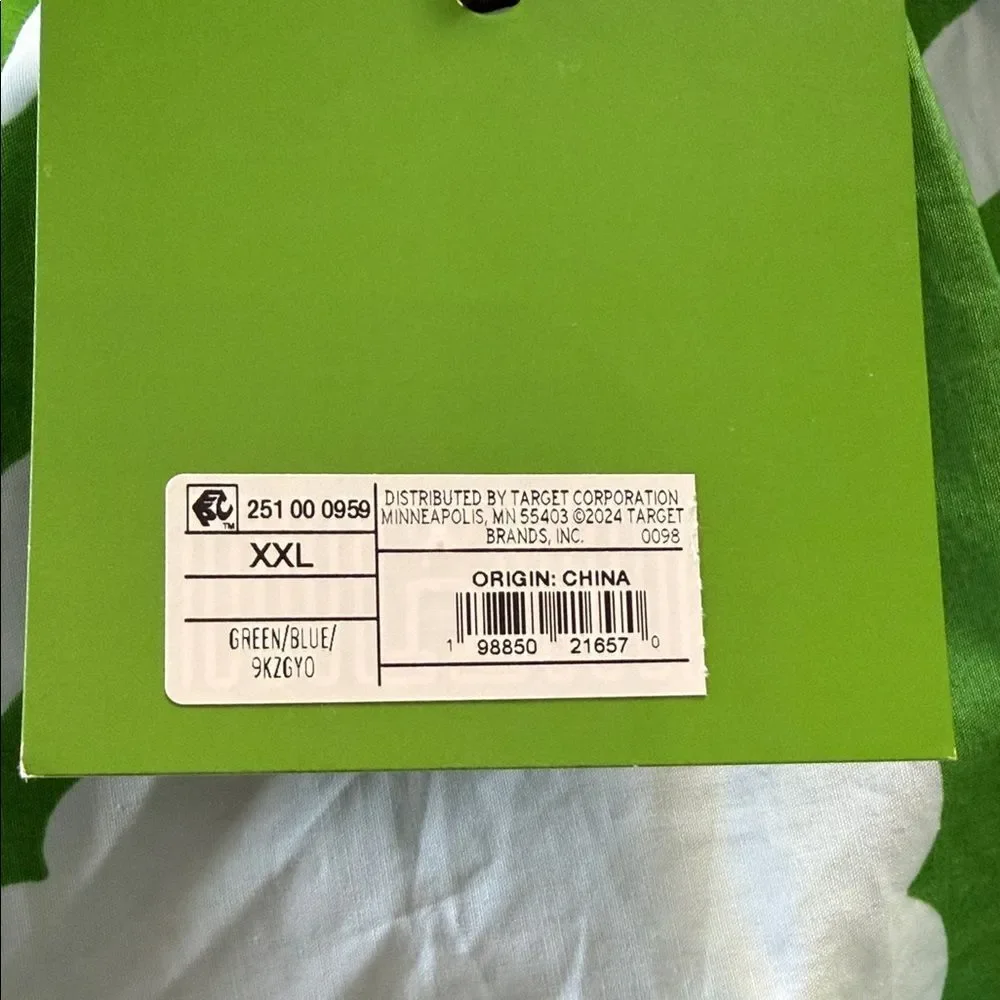 Kate Spade Floral Dress Green Cotton V Neck Balloon Sleeve XXL Plus - Picture 11 of 12